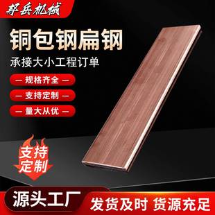 铜包钢扁钢镀铜扁钢接地线防雷铜覆钢扁铁铜包扁钢雷镀铜接地扁钢