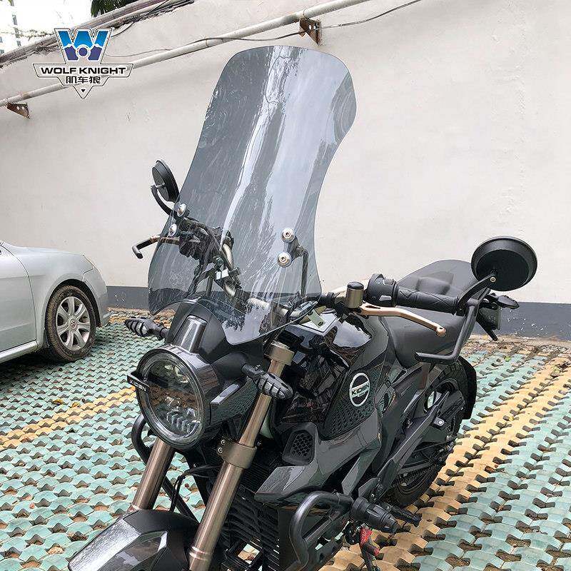 肌车狼适用于启典G1前挡风玻璃风挡前挡风板复古摩托车改装不锈钢