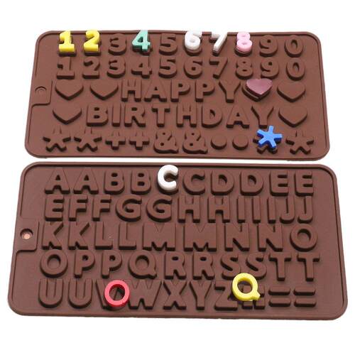 Silicone Chocolate Mold 26 Letter Number Chocolate Baking To
