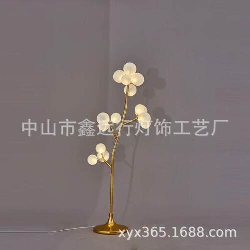 铁婚礼布置装饰台灯16头棉花树路引舞16头木棉摆件泡艺泡灯电镀婚