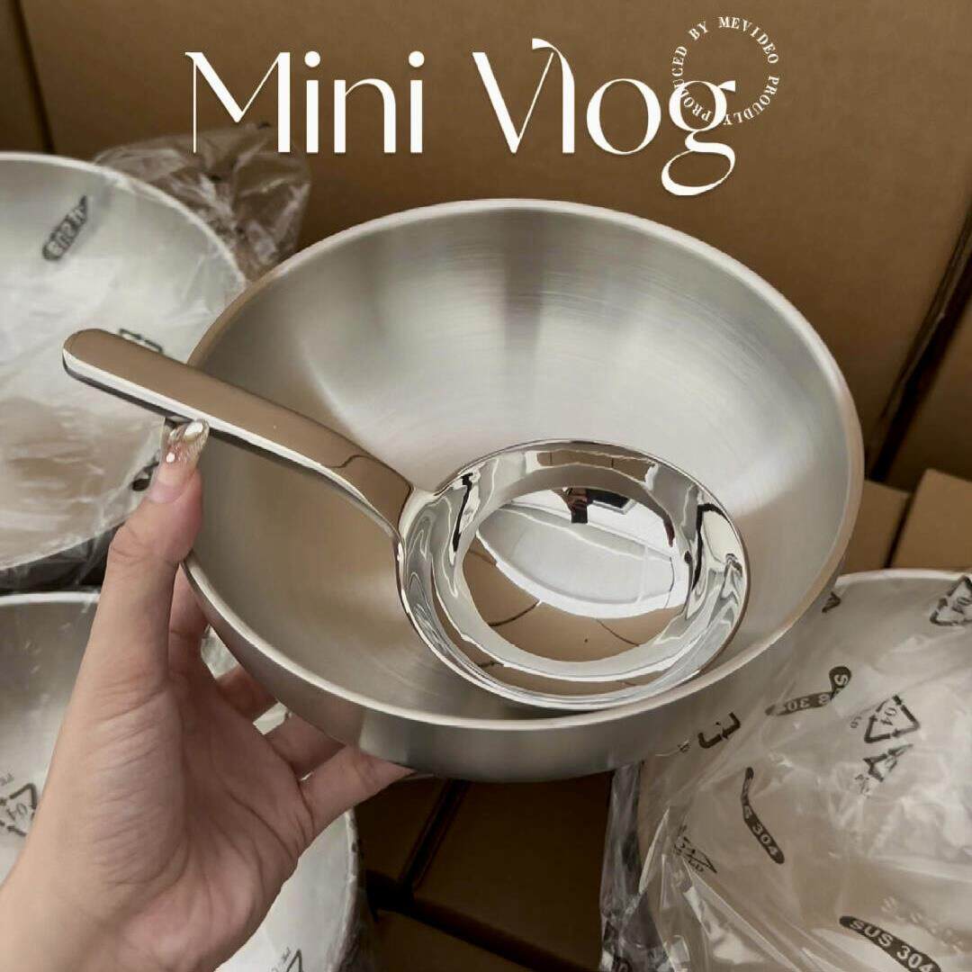 吃螺蛳粉大头勺304不锈钢短柄短把韩式汤勺家用勺子盛汤个人自用A