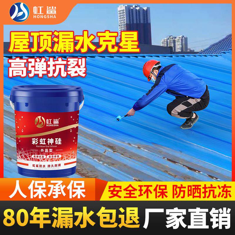 屋顶防水补漏材料楼顶屋顶堵漏王平房裂缝补漏水涂料防漏液体卷材