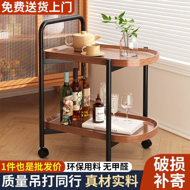 可移动茶几小推车客厅沙发边几小圆桌边几小桌子置物架北欧风餐车