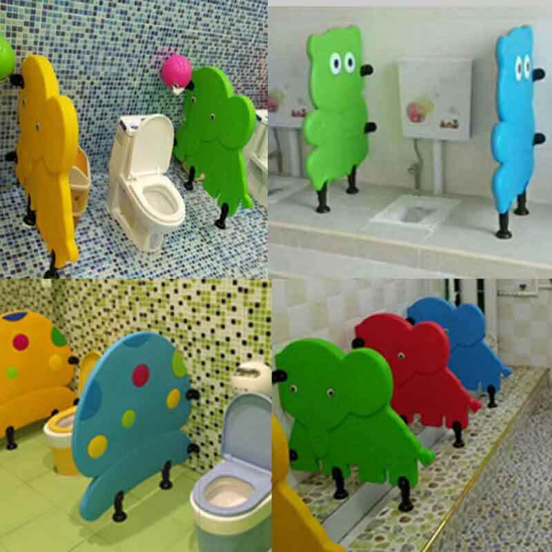 幼儿园洗手间挡板卡通塑料厕所隔板化妆室厕所隔断儿童蹲坑挡板