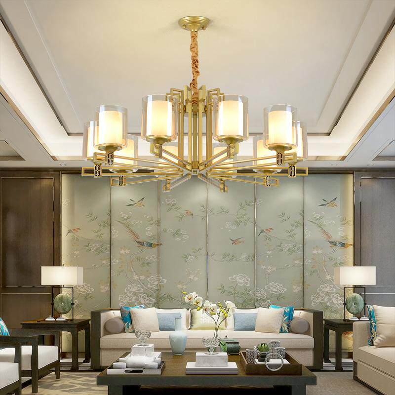 新中式吊灯中国风客厅灯具卧室书房别墅大厅吊灯创意铁艺酒店灯饰