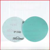 正宗韩国太阳牌绿色拉绒圆盘砂纸背绒砂碟自粘式 植绒3寸5寸125MM