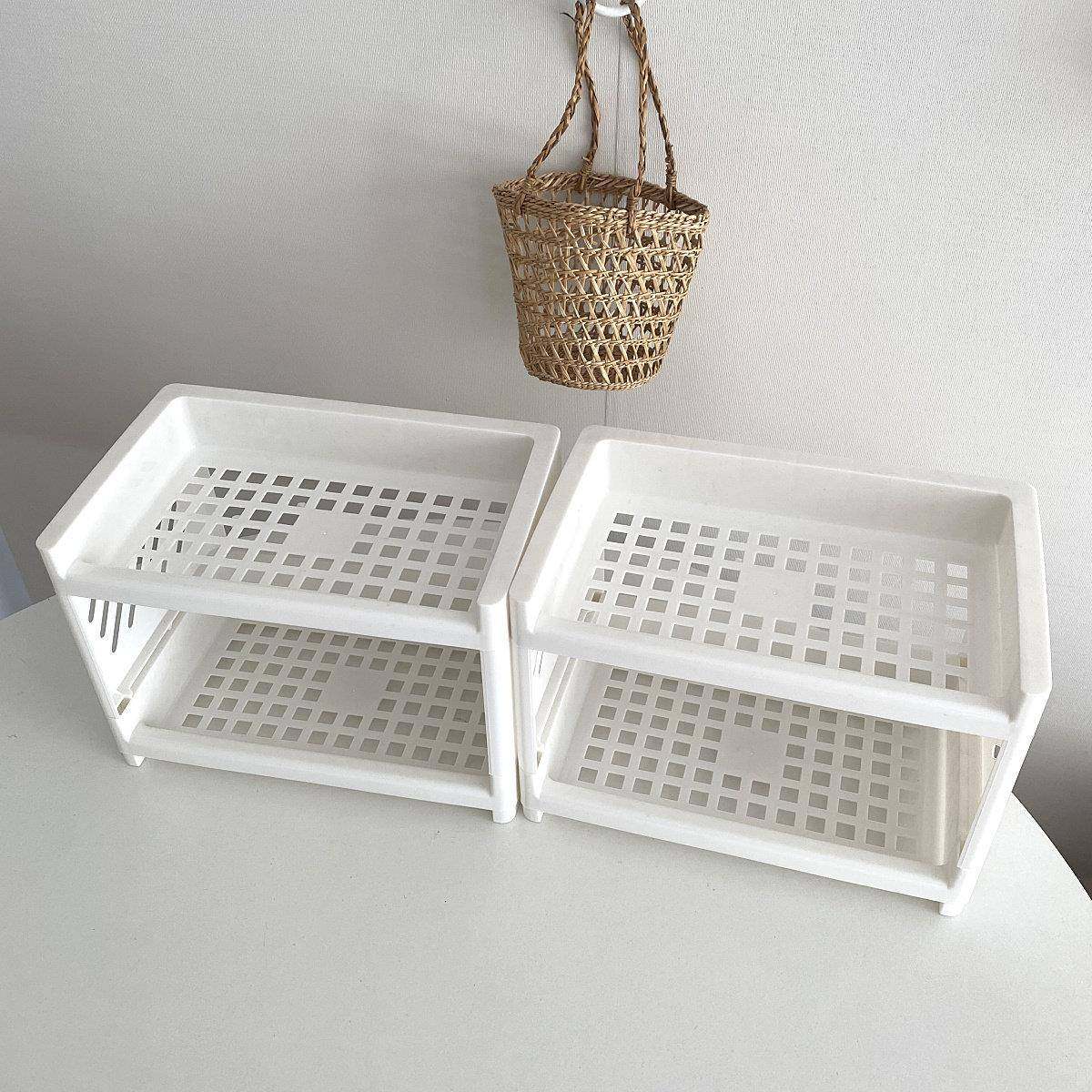 ins风PP收纳层架多功能桌面整理杯子置物架浴室厨房卧室收纳柜,收纳整理,桌面收纳盒,淘宝优惠券,粉丝福利购,淘宝优惠卷