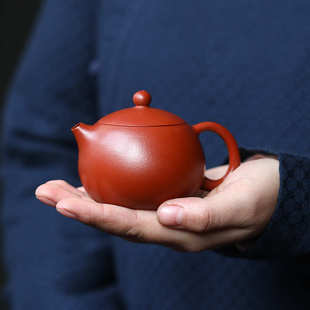 宜兴原矿紫砂朱泥小品小容量功夫茶具西施壶120cc 厂家批发紫砂壶