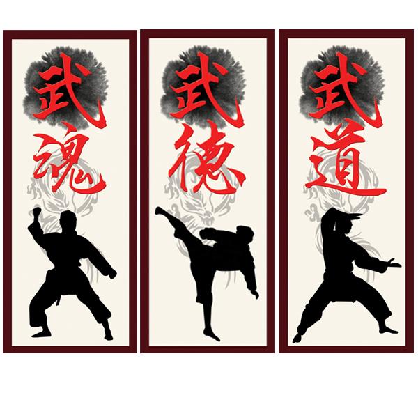 武术墙贴武馆培训教室装饰布置贴画武道贴海报图片贴画玻璃贴