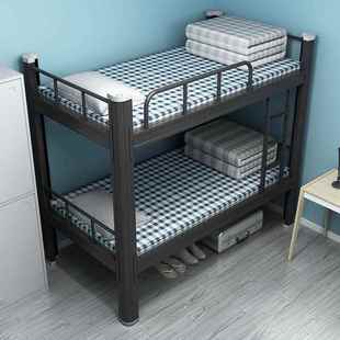 工上铺双层床公铁艺员宿舍钢架寓铁0020架床工地下高低床寝室铁床