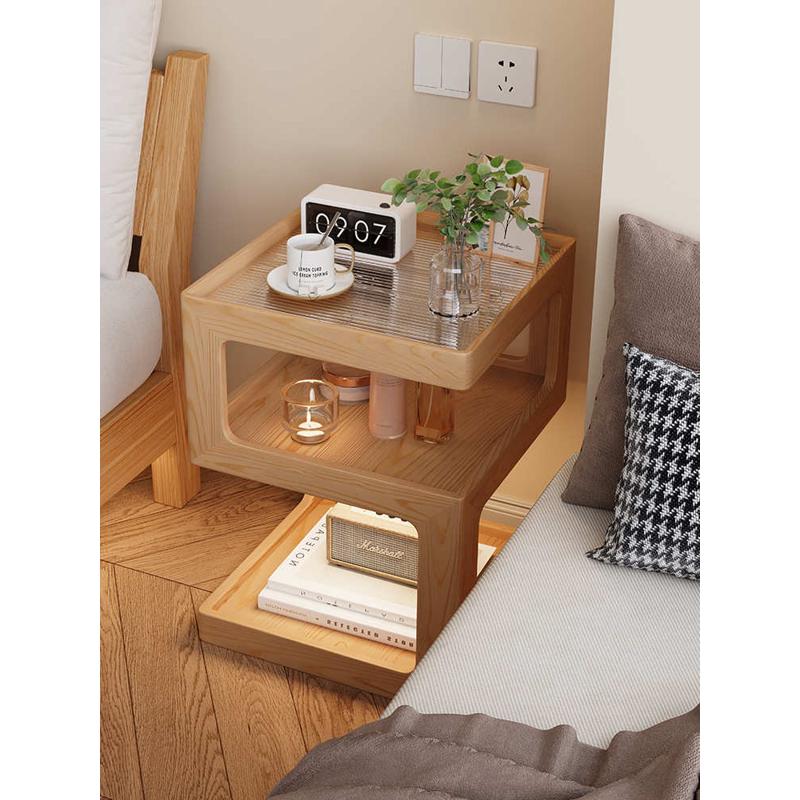 实木床头柜简约现代小型家用卧室边几创意2025新款床边桌极窄儿童