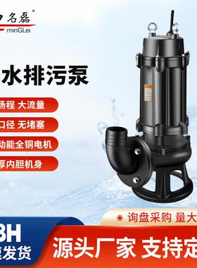 工厂污水泵潜水排污泵380V抽粪泥浆地下室潜水泵化粪池220V排污泵