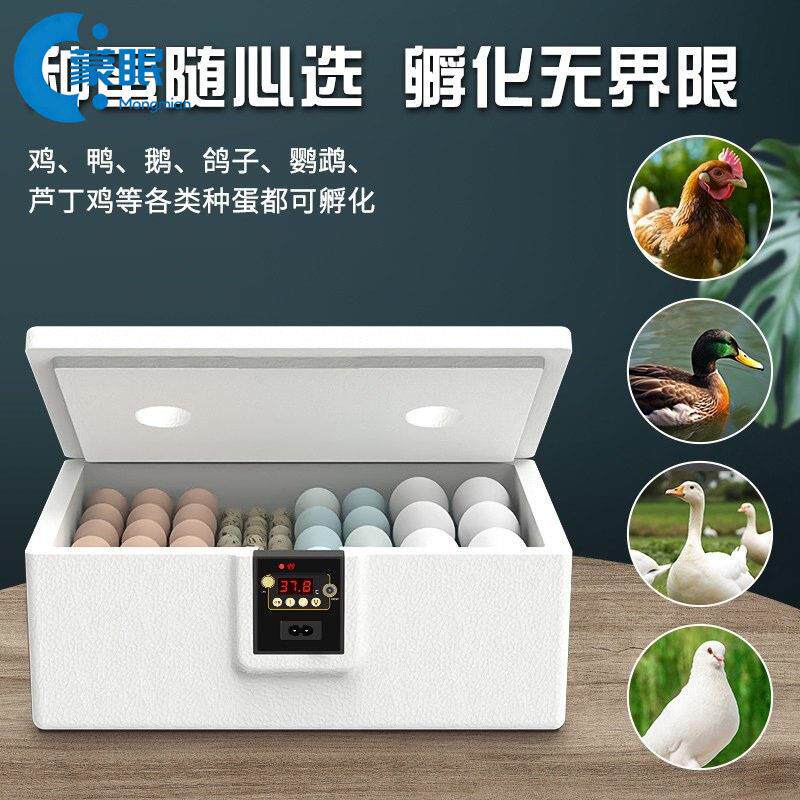 孵化器小型家用全自动智能孵蛋器迷你水床孵化机小鸡芦丁鸡孵化箱