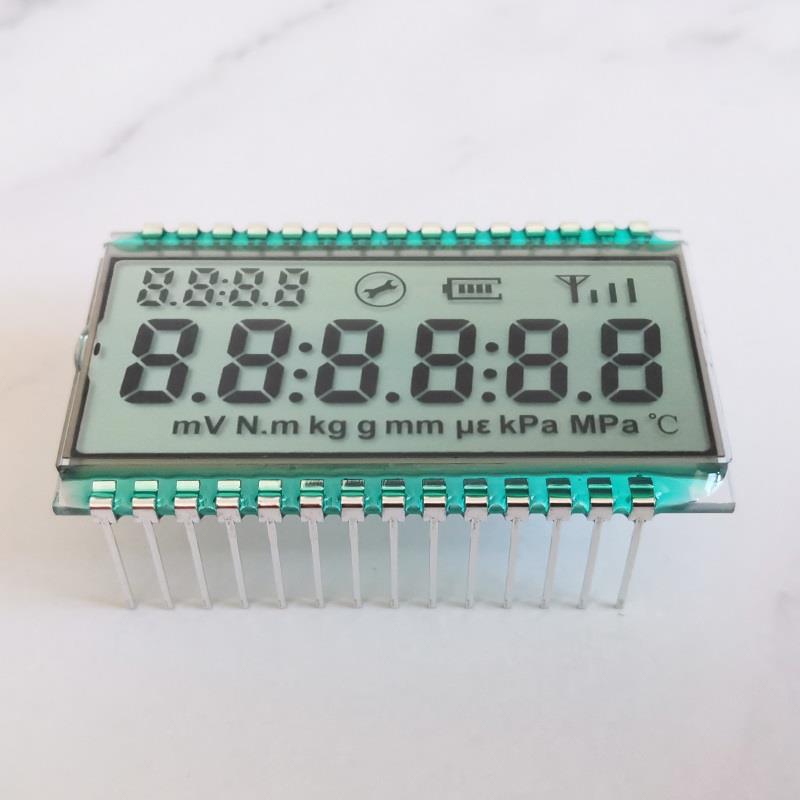 大连奇耘工业超宽温6位笔段式LCD液晶屏HTN段码液晶显示屏GDC0689