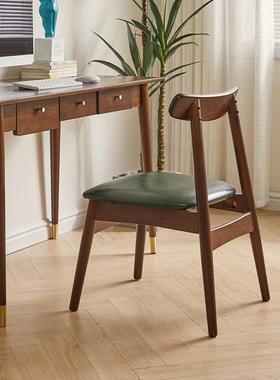 家逸木子餐椅牛角29772椅现代简椅约书桌椅餐桌实椅家靠背休闲学