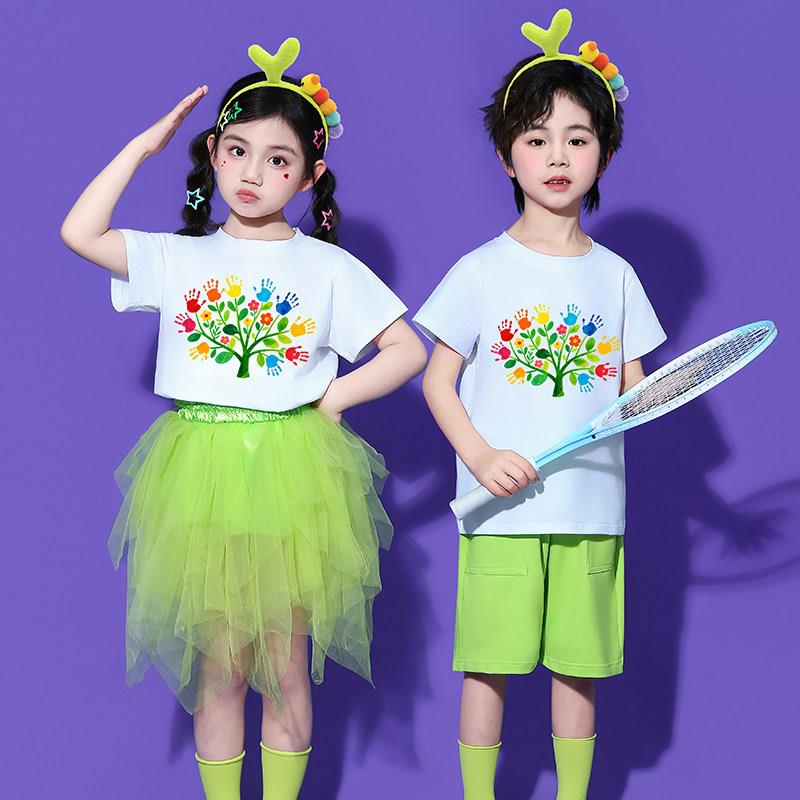 六一儿童小树苗表演服幼儿小小的树舞蹈服一棵大树手势舞演出服装