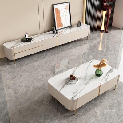 GSQS-8802岩板电视柜茶几组合现代简约客厅家用小户型新款落地电