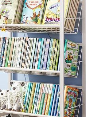 儿童架艺置物架靠墙边储物架落书地移可动折叠铁带轮架子书桌WPJ