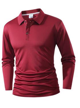 4-Pack Men's Long Sleeve Polo Shirts - Soft & Skin-Friendly