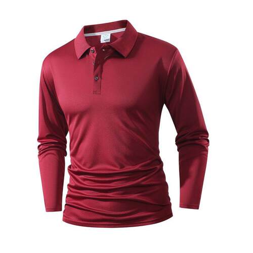 4 pcs Men's Long-Sleeve Polo Shirt Stylish Athleisure &