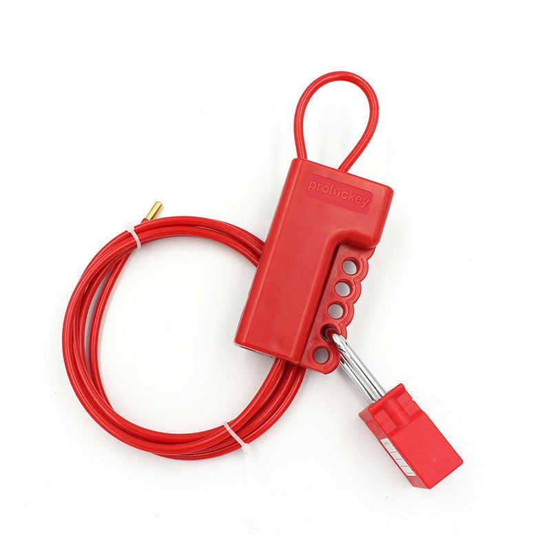 厂家批发洛科工业安全可调节握式缆绳锁塑料绝缘锁隔离锁具LOTO