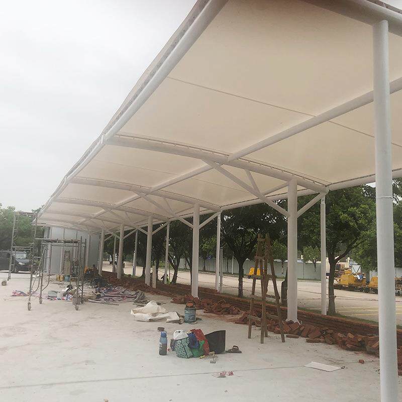 惠州机场大型车棚膜结构火车站汽车遮阳篷工程停车场出入口膜结构