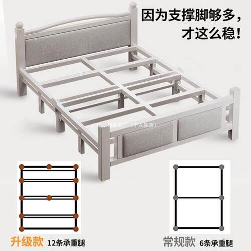 折叠床单人床成人家用简易米小床双人床米加厚加粗加固硬板床