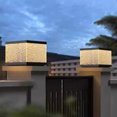 新太阳款 能柱头灯墙户外庭院别围墅65485口大门两侧简约现代门门