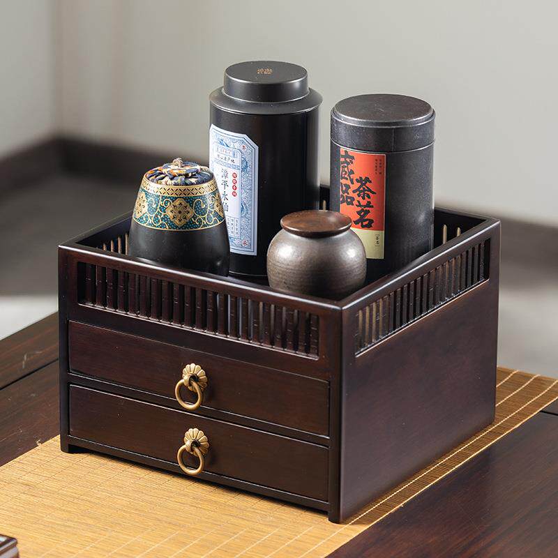 桌面博XL-ZMBGJ木古茶架展示架小型实紫砂壶摆放茶叶具杯收纳茶柜