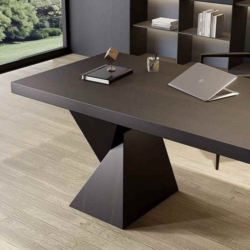 简简约现办公桌写字台书房电脑桌计师意式设极UZY书桌时尚代办公