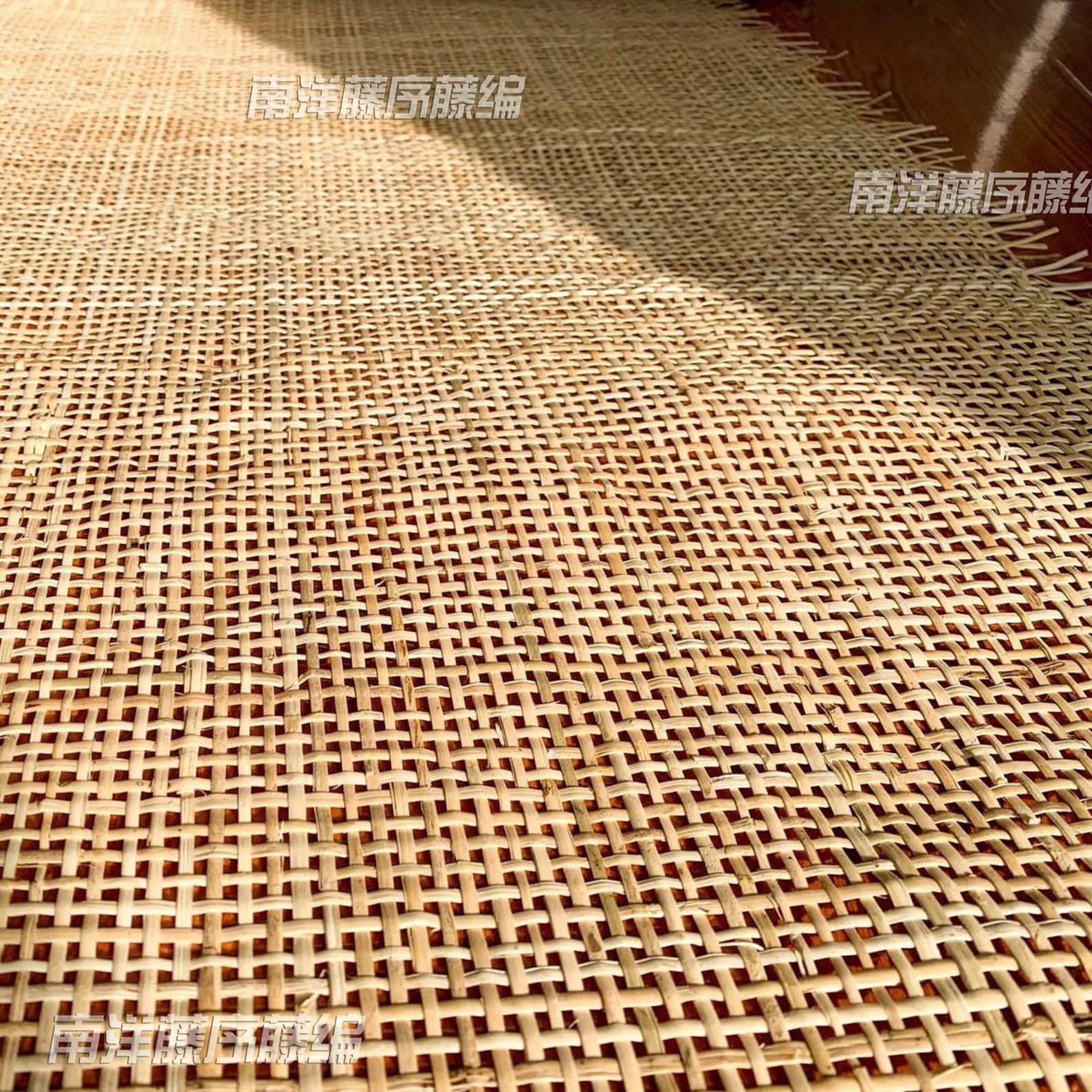 天然藤编材料四方格西笪印尼真藤55-70cm宽编织装饰藤椅柜门家具