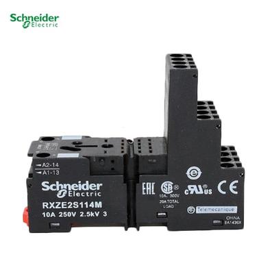 施耐德小型中间/时间继电器底座RXZE2S114M 4开4闭 底座14脚10A
