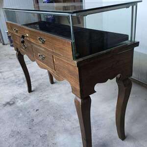 珠宝展示柜实木复古文玩饰品首饰翡翠玉器玻璃柜子展柜柜台
