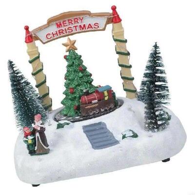 Dynamic Rotating Music Box Decors With Clear Audios Resin