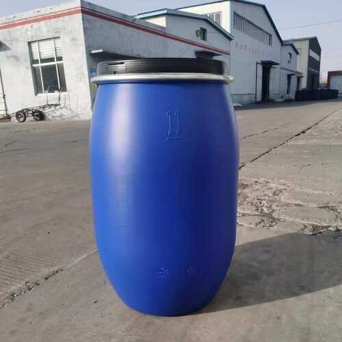 供应山东120升抱箍桶125公斤加厚蓝色卡子桶密封120L法兰桶包装