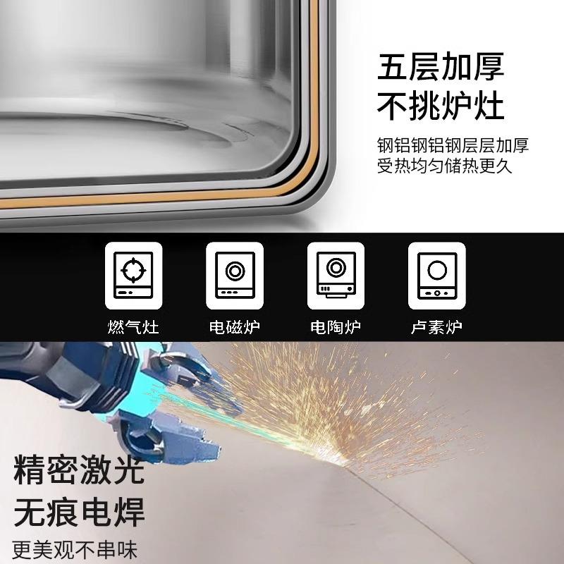 加厚食品级316不锈钢双耳汤锅大容量多功能锅具家用韩式煲汤火锅