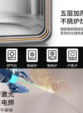 加厚食品级316不锈钢双耳汤锅大容量多功能锅具家用韩式煲汤火锅