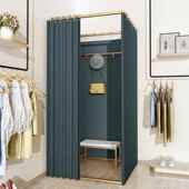 移动试衣门可帘服装 道换衣间 店落示地简易临时更衣室间轨无品牌