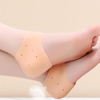 Silicone Heel Protector Sleeve for Moisturizing and Preventi