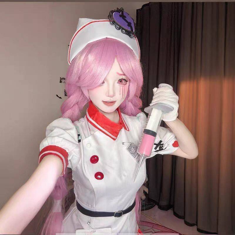 逃出惊魂夜cos服装海瑟万圣节女丧心护士cosplay海妖儿童生日裙子