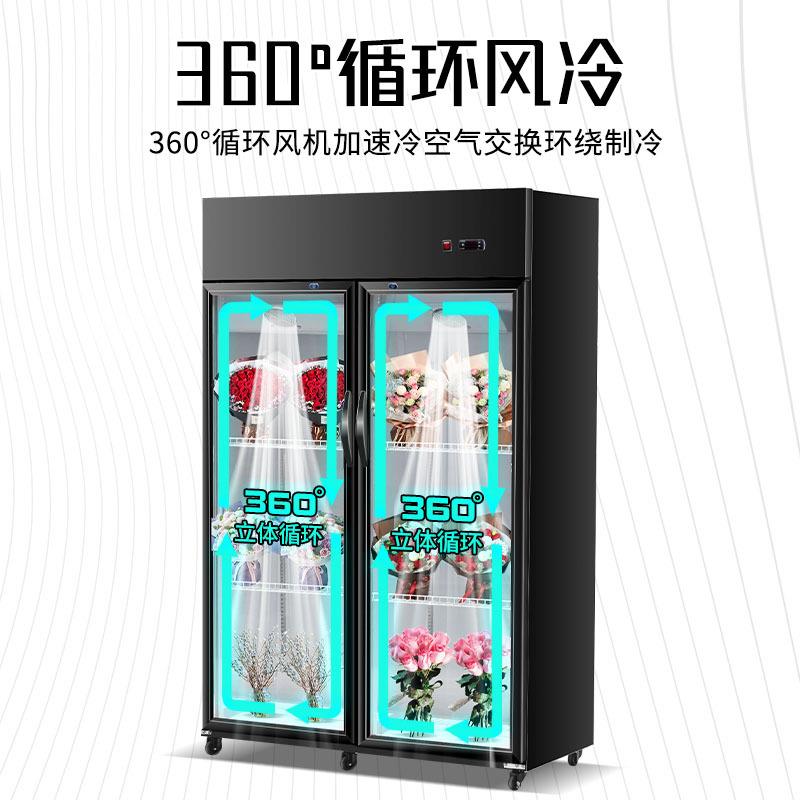 风冷鲜花保鲜柜冷藏展示柜商用立式冰箱单门双门花店专用三门冰柜