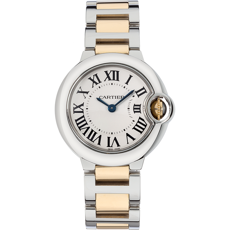 [9.8新]卡地亚蓝气球系列精钢石英手表女表W69007Z3