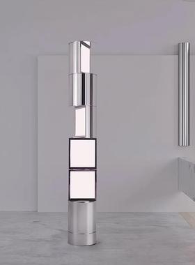 设计师不锈楼钢魔方落地灯代创酒店售处样板73606房客现厅装饰意