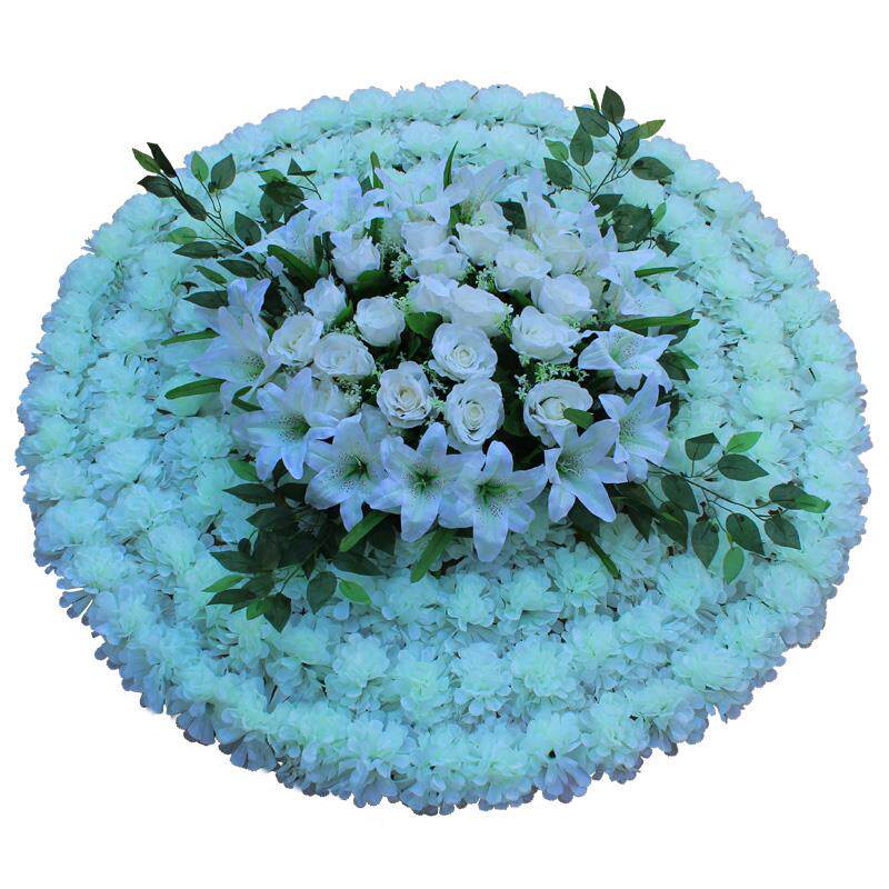 花圈扫墓花清明节花绢花菊花圈殡仪馆装饰花祭祀花追悼摆放花