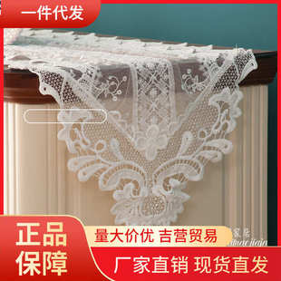 饰巾茶 V45O蕾丝桌旗欧式 电视柜盖布美式 餐桌旗盖巾 ins长条桌布装