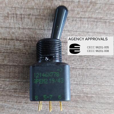 APEM防水等级IP67全黑色钮开关扳扭子CECC认证型号12146X778