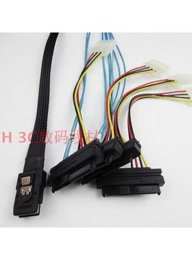 厂家Mini SAS线SFF 8087转SAS 8482服务器1拖4 SAS硬盘数据线1米