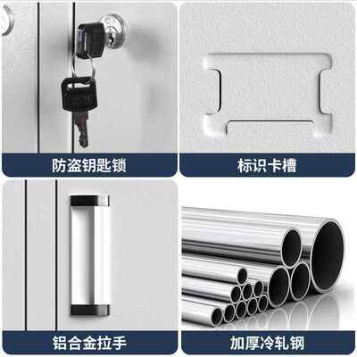 钢制带锁更衣柜铁皮活动款更工储物柜池健房多门身员宿舍存放泳更