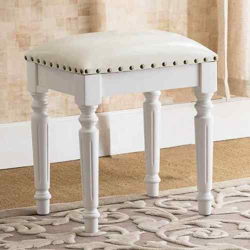 美式AGD化妆凳现梳妆凳子美甲主凳台方凳欧式时尚代简约卧室白色