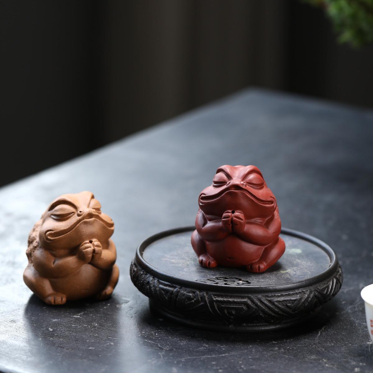 工厂原矿紫砂茶道精品禅蟾茶宠摆件手工家用可养直播